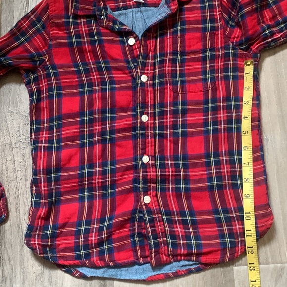 Preowned Gap Kids Long Sleeve Plaid Button Down Shirt. - Picture 9 of 10